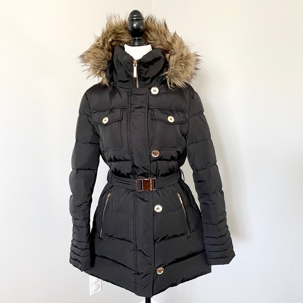 💖SALE‼️ Michael Kors Down Feather Faux Fur Hooded Coat